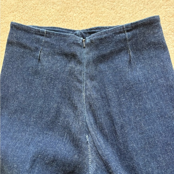 Vintage unbranded stretchy super skinny paisley leggings with zipper back, sz 24 - Picture 4 of 4